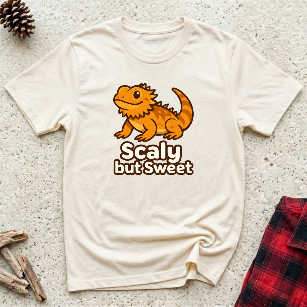 Scaly but Sweet T-Shirt | Funny Bearded Dragon Lover Tee | Reptile Owner Gift