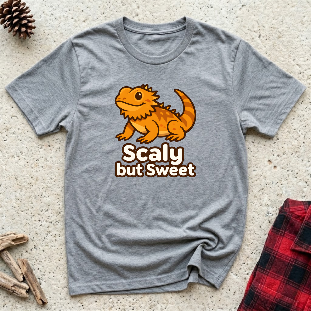 Scaly but Sweet T-Shirt | Funny Bearded Dragon Lover Tee | Reptile Owner Gift