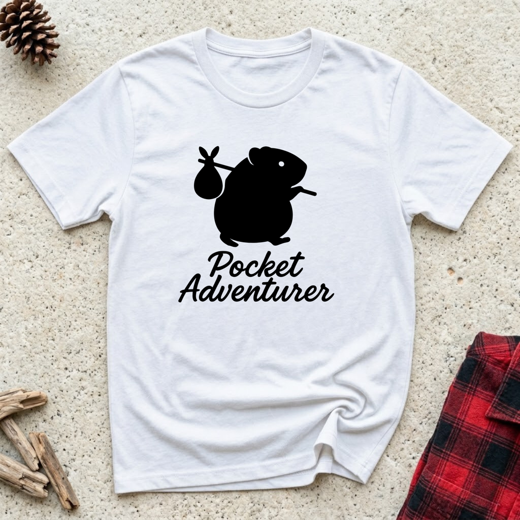 Pocket Adventurer T-Shirt | Funny Guinea Pig Lover Tee | Guinea Pig Owner Gift
