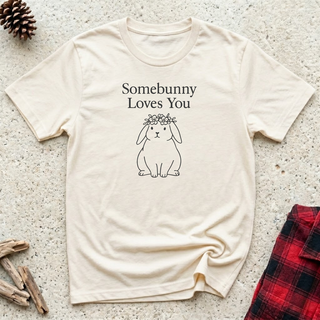 Somebunny Loves You T-Shirt | Cute Bunny Lover Tee | Rabbit Mom Gift
