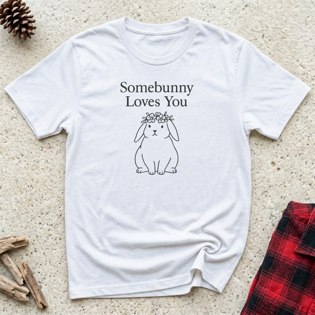 Somebunny Loves You T-Shirt | Cute Bunny Lover Tee | Rabbit Mom Gift