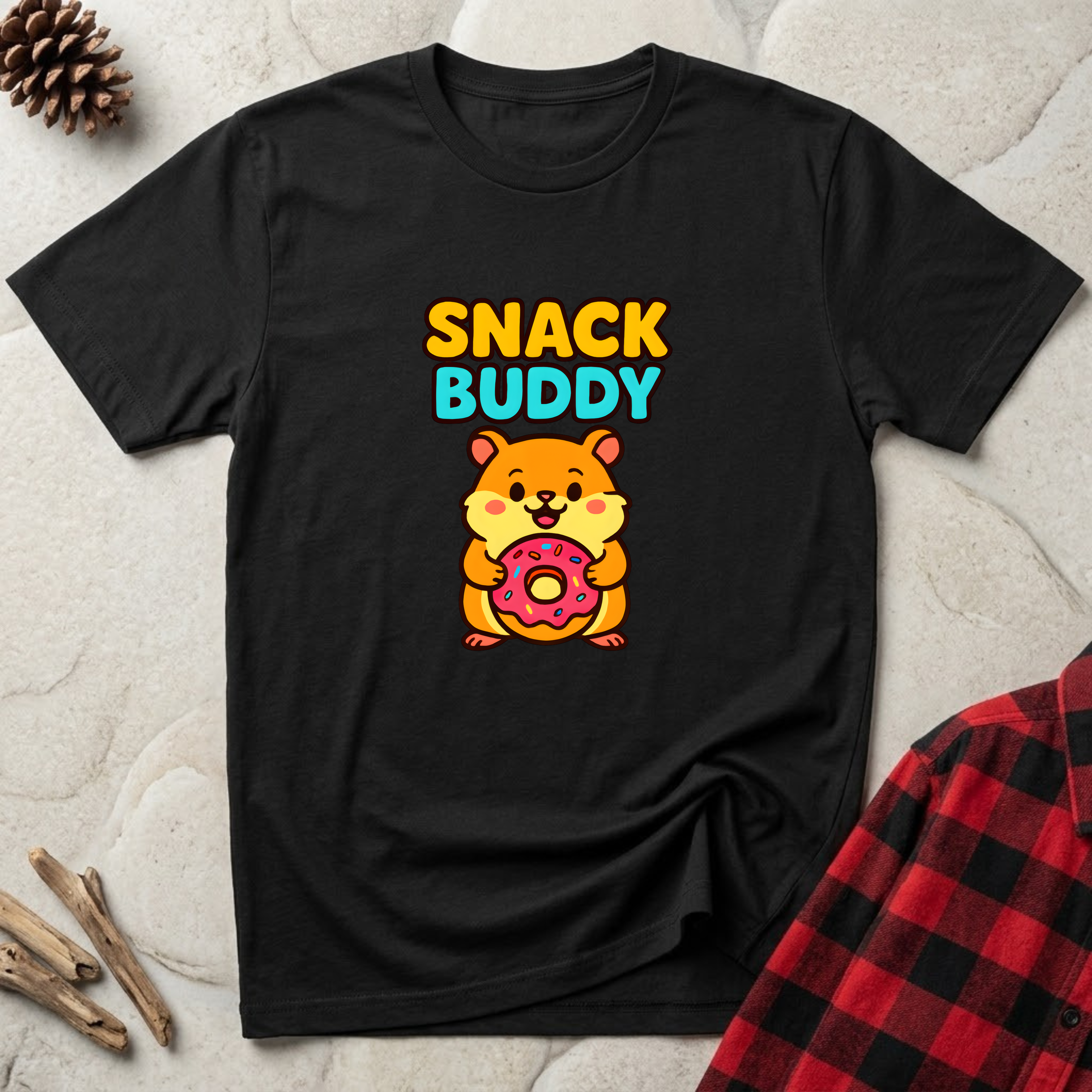 Snack Buddy T-Shirt | Funny Hamster Lover Tee | Hamster Owner Gift