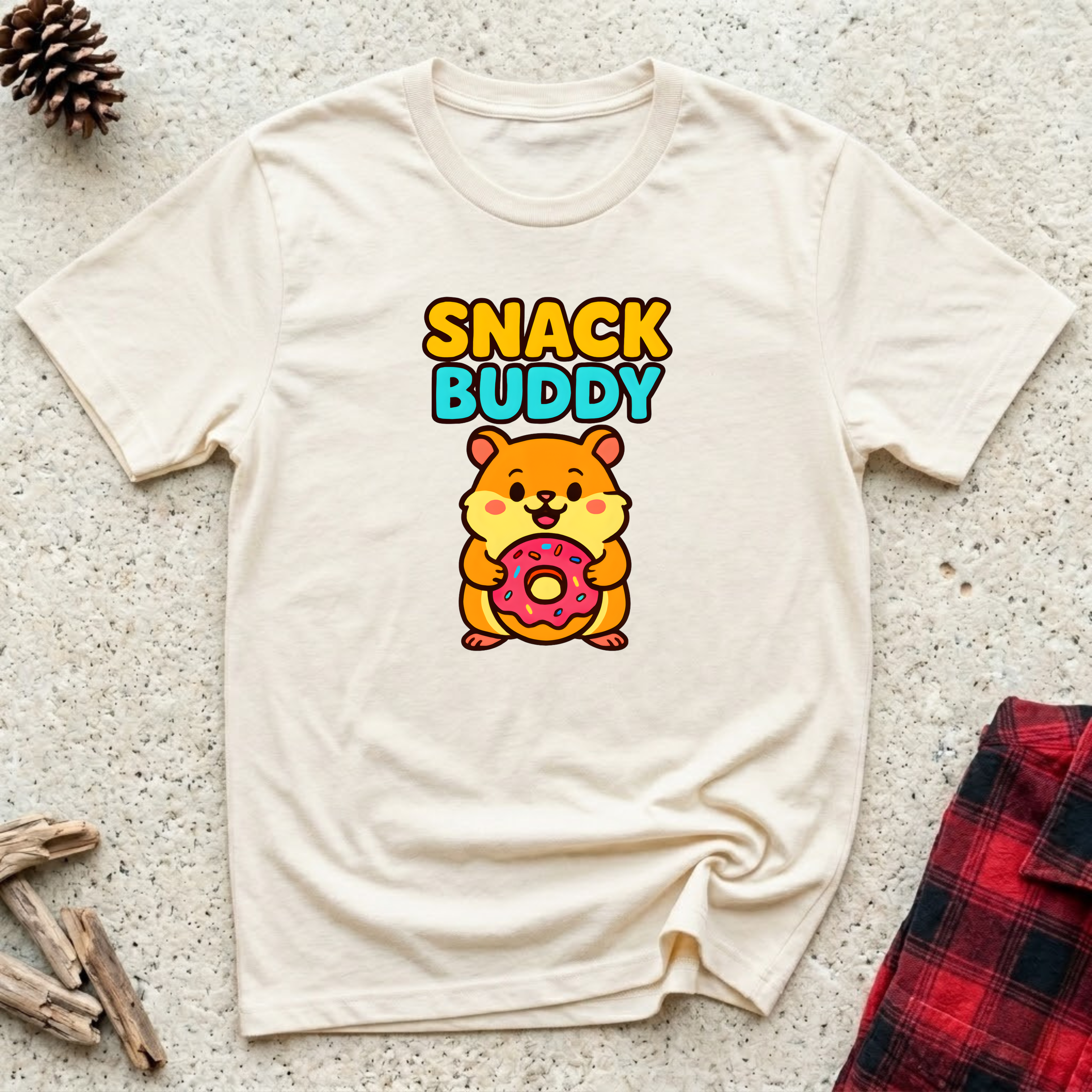 Snack Buddy T-Shirt | Funny Hamster Lover Tee | Hamster Owner Gift