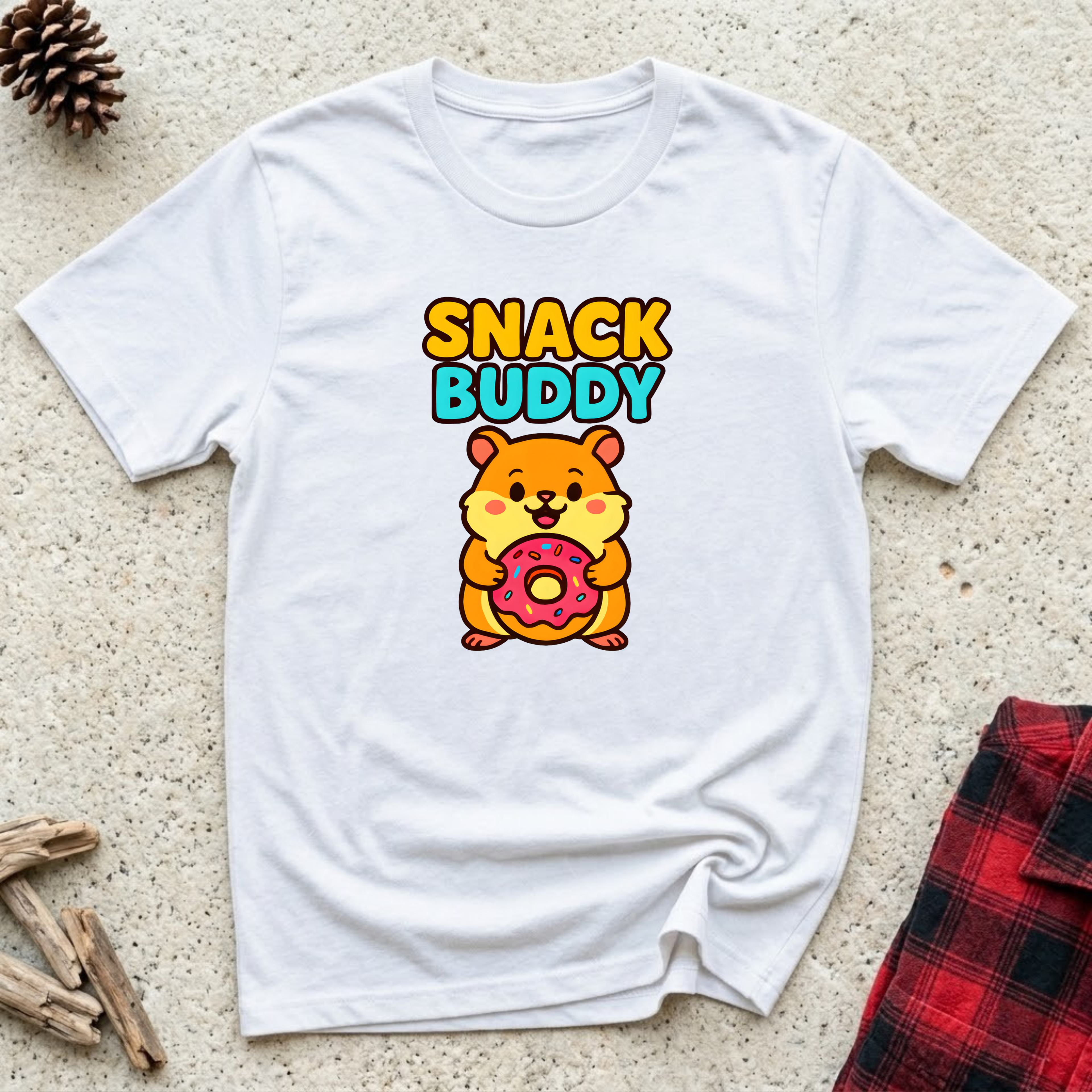 Snack Buddy T-Shirt | Funny Hamster Lover Tee | Hamster Owner Gift
