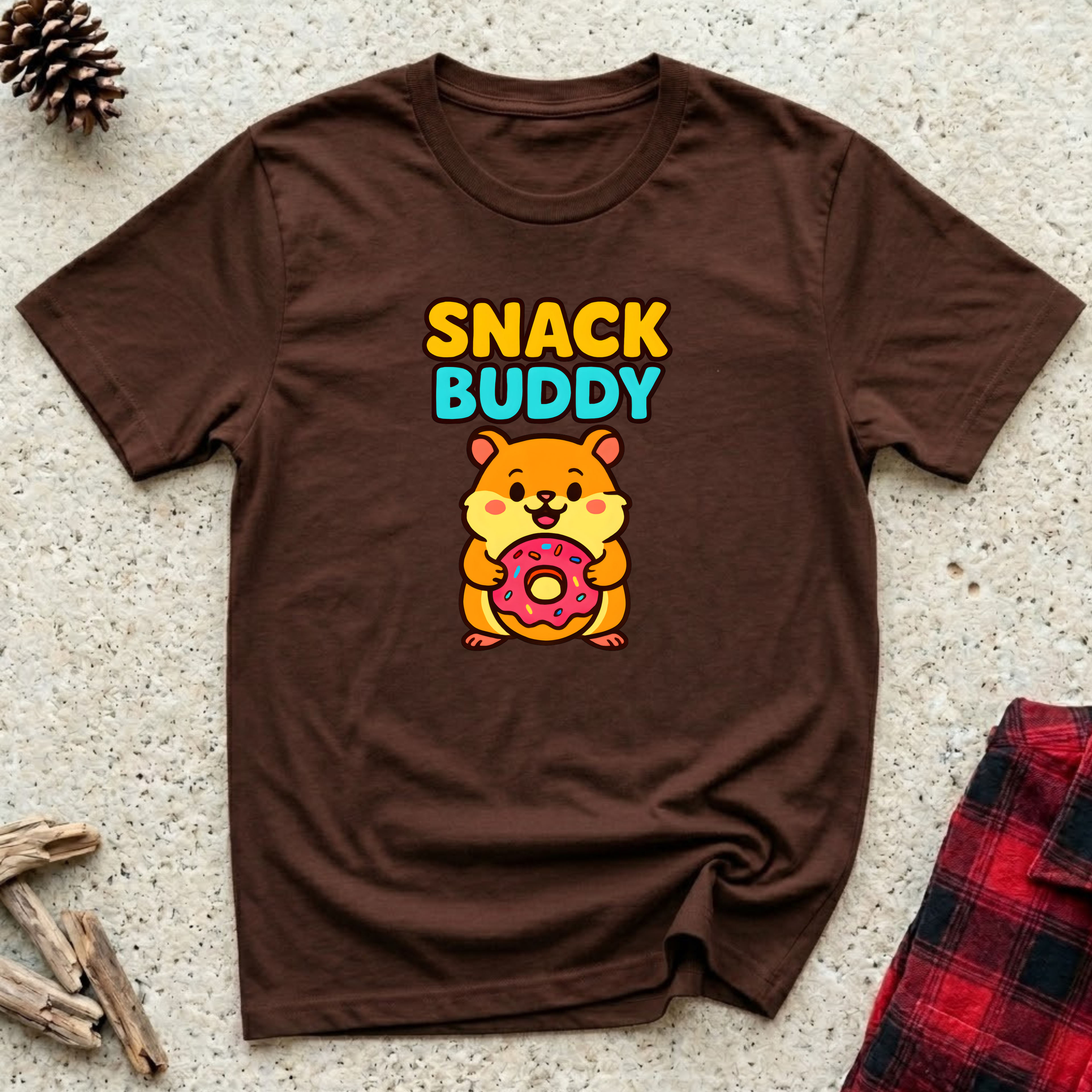 Snack Buddy T-Shirt | Funny Hamster Lover Tee | Hamster Owner Gift