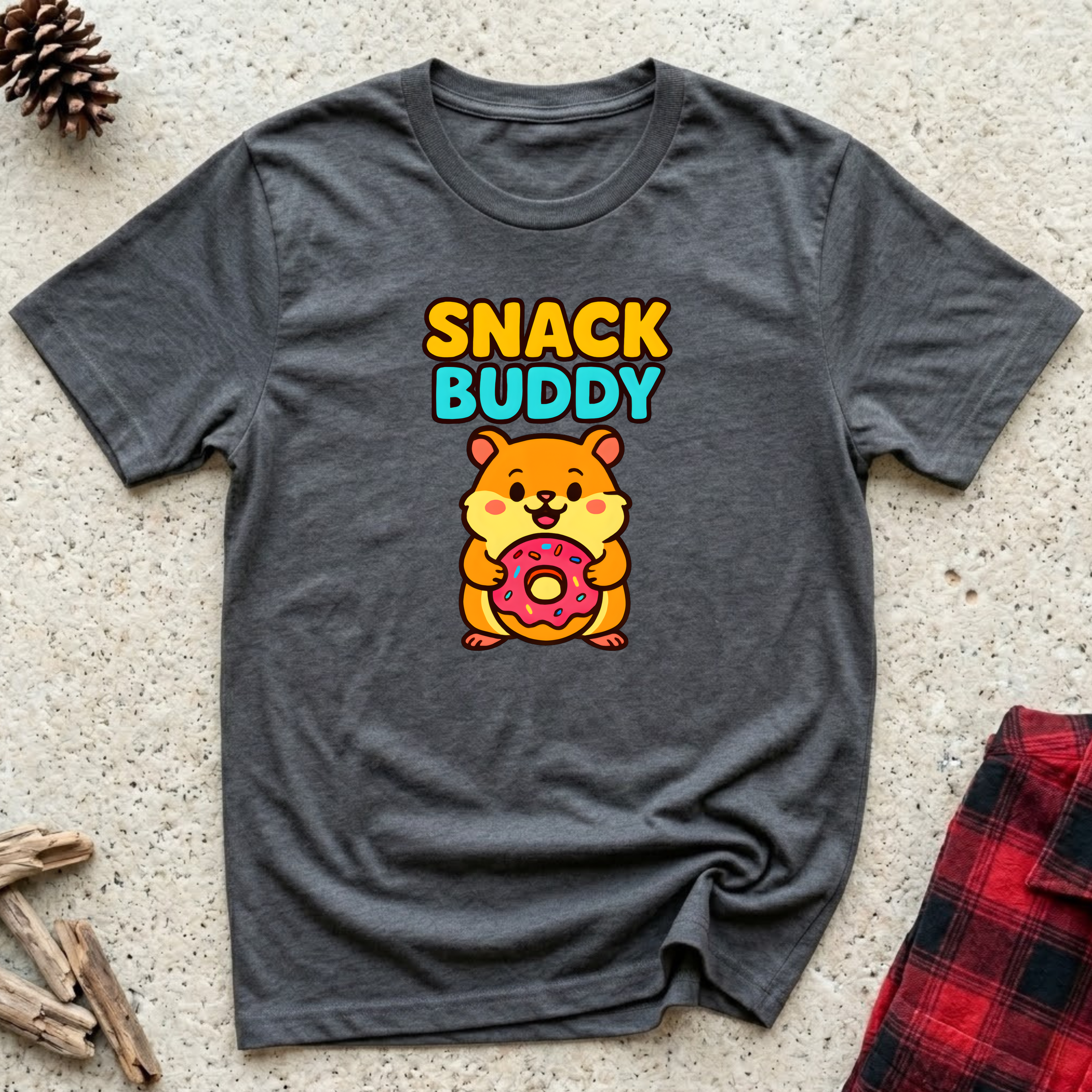 Snack Buddy T-Shirt | Funny Hamster Lover Tee | Hamster Owner Gift