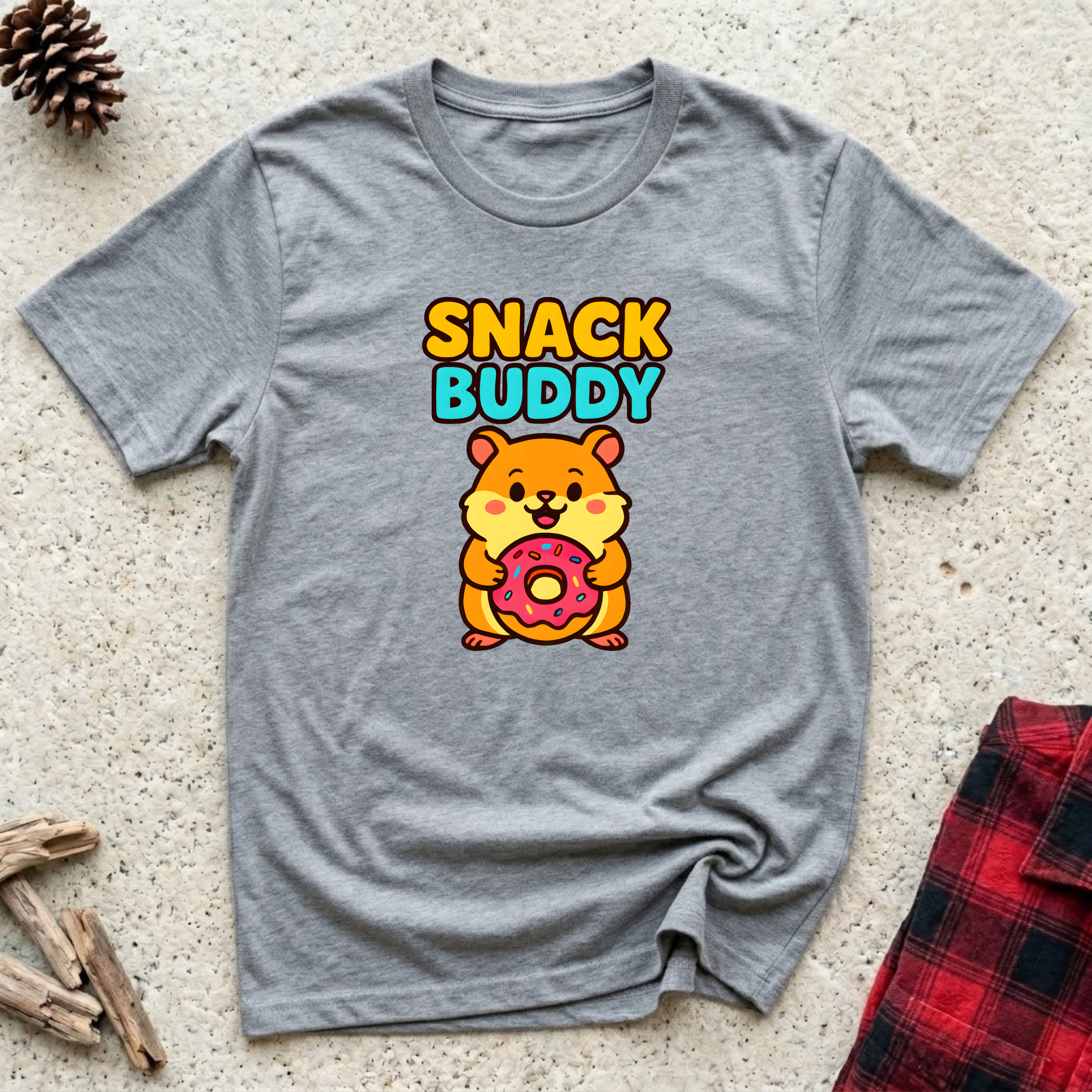 Snack Buddy T-Shirt | Funny Hamster Lover Tee | Hamster Owner Gift