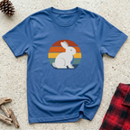 Retro Sunset Bunny T-Shirt Cute Bunny Lover Tee | Rabbit Mom Dad Gift