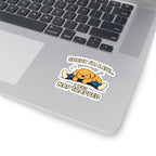 Kiss-Cut Sticker — "Sorry I'm Late... I Was Nap Trapped" Cute Sleeping Puppy Vinyl Decal