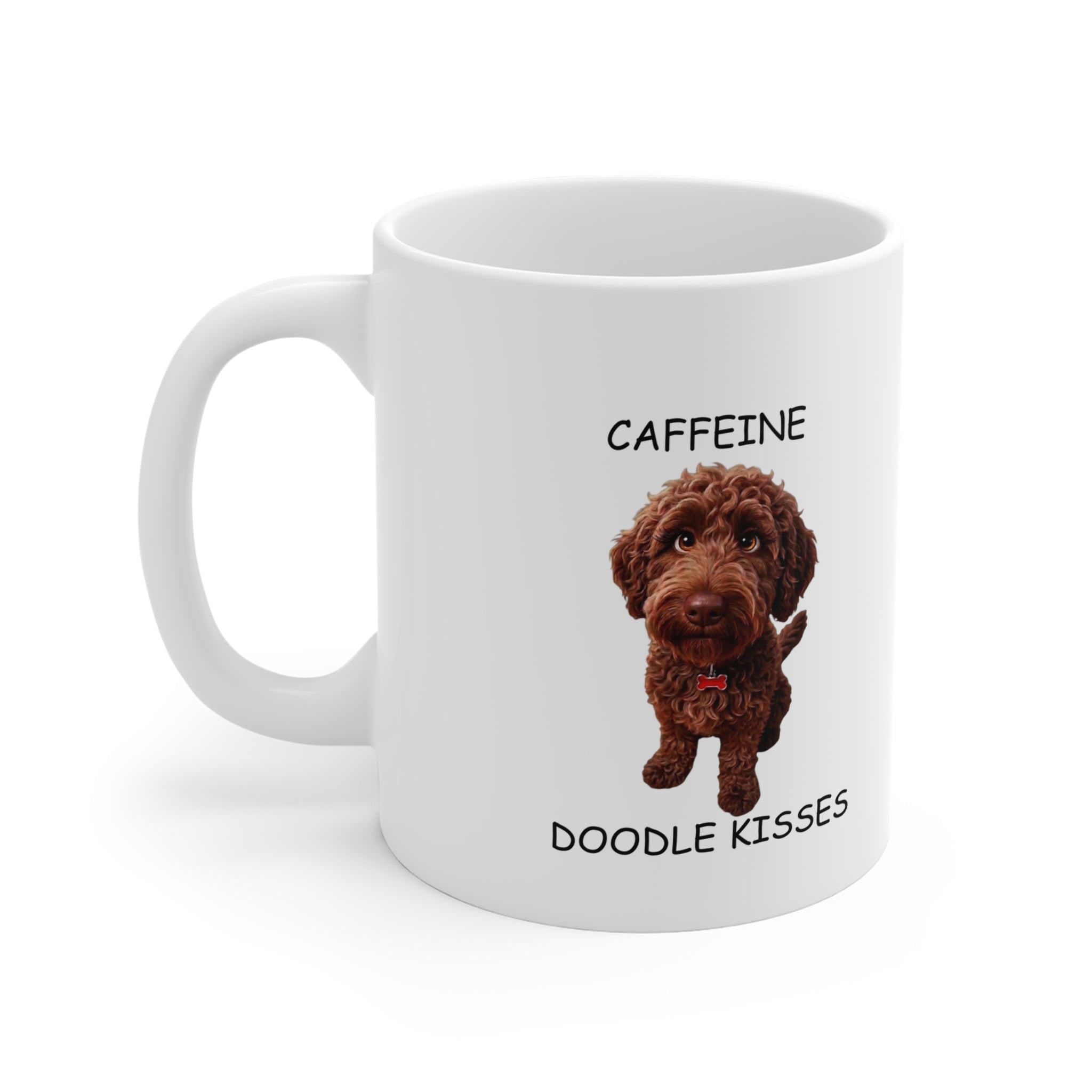 Doodle Kisses Coffee Mug — "Caffeine Doodle Kisses" Ceramic Mug (11/15/20 oz)
