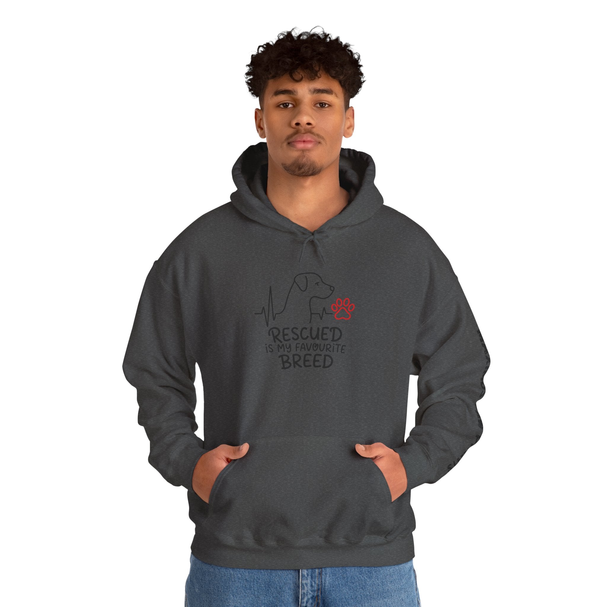 Rescued is My Favourite Breed Hoodie | Rescue Dog Lover Sweatshirt | Adopt Don't Shop Gift