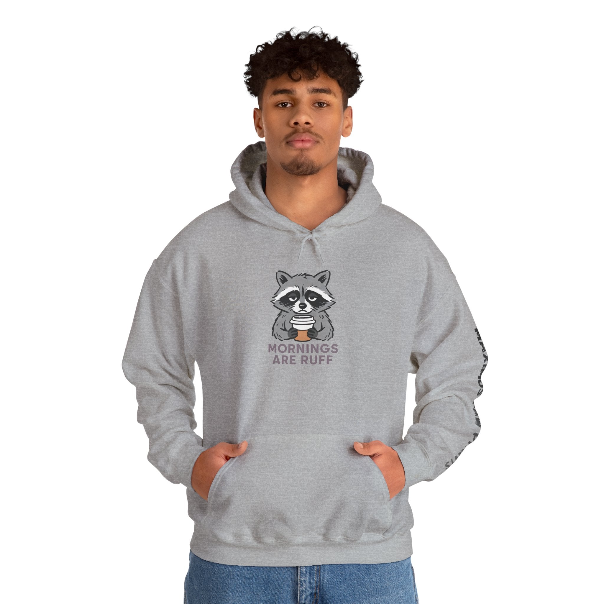 Mornings Are Ruff Hoodie | Funny Pet Lover Sweatshirt | Dog Lover Gift
