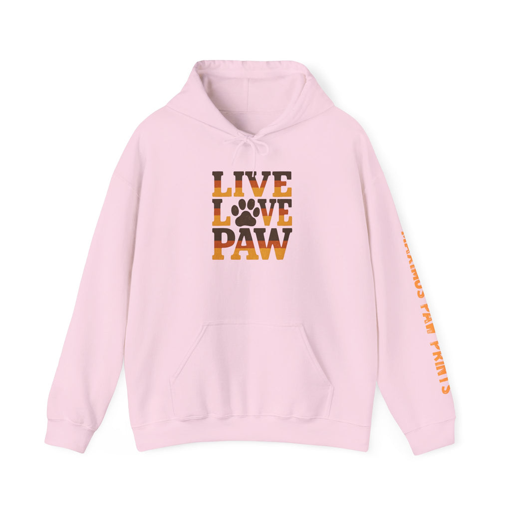 Live Love Paw Hoodie | Funny Pet Lover Sweatshirt | Dog Mom Cat Mom Gift