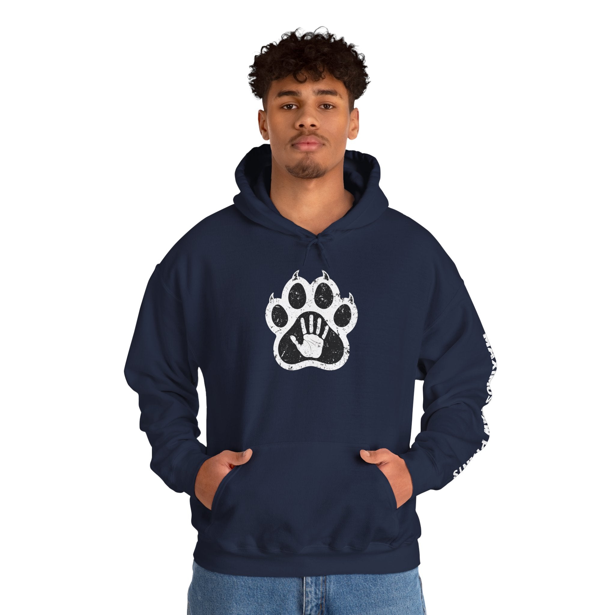 Maximus Paw Prints Hoodie | Pet Bond Sweatshirt | Dog Lover Cat Lover Gift