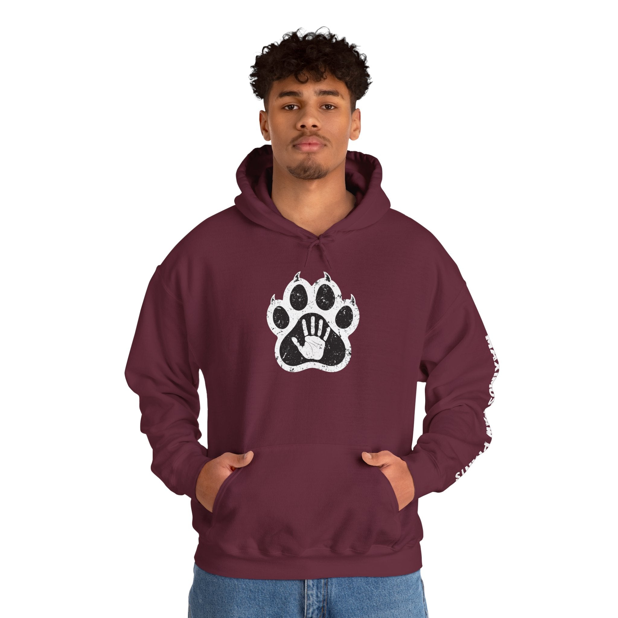 Maximus Paw Prints Hoodie | Pet Bond Sweatshirt | Dog Lover Cat Lover Gift