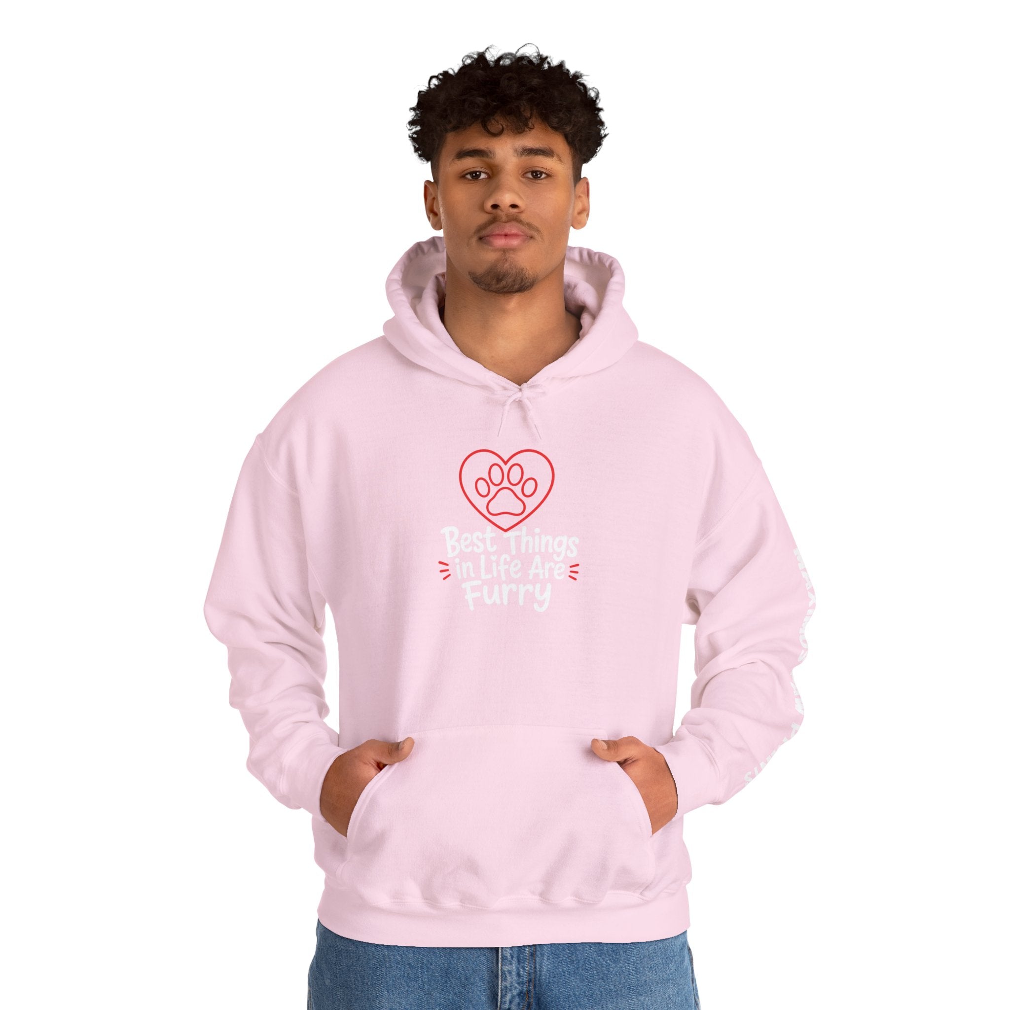 Best Things in Life Are Furry Hoodie | Funny Pet Lover Sweatshirt | Dog Mom Cat Mom Gift