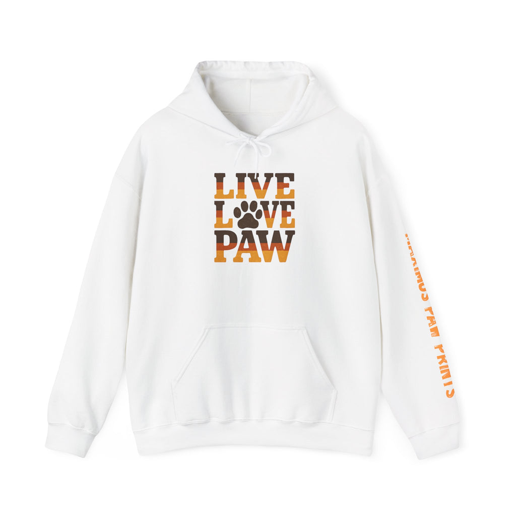 Live Love Paw Hoodie | Funny Pet Lover Sweatshirt | Dog Mom Cat Mom Gift