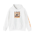 Live Love Paw Hoodie | Funny Pet Lover Sweatshirt | Dog Mom Cat Mom Gift
